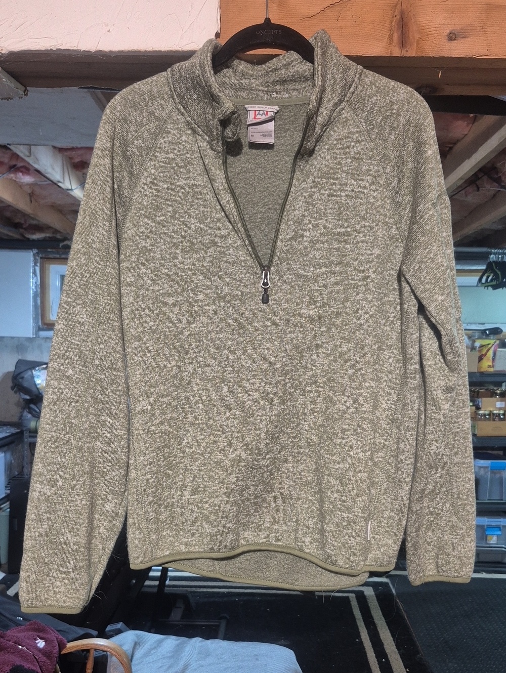 Womans's Avalanche Olive Quarter-Zip Sweater Pullover